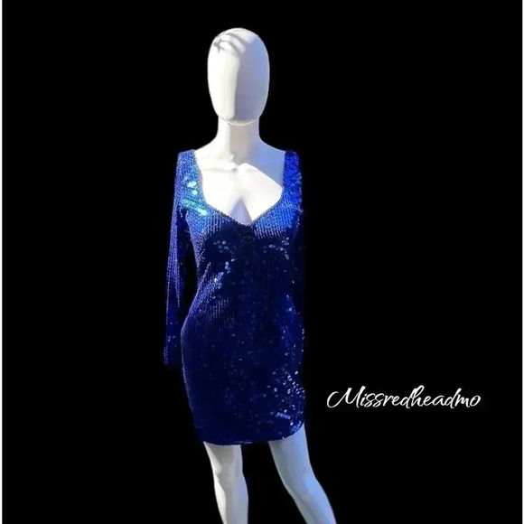 VINTAGE ~Nite Line~ Sequin Dress - Size 6 - Picture 1 of 4